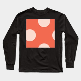 minimalist polka dot in deep apricot and blush, classic graphic pattern Long Sleeve T-Shirt